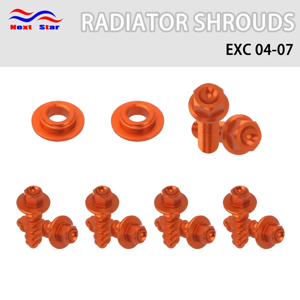 Алюминиевый оранжевый винт для заднего переднего крыла мотоцикла радиационное