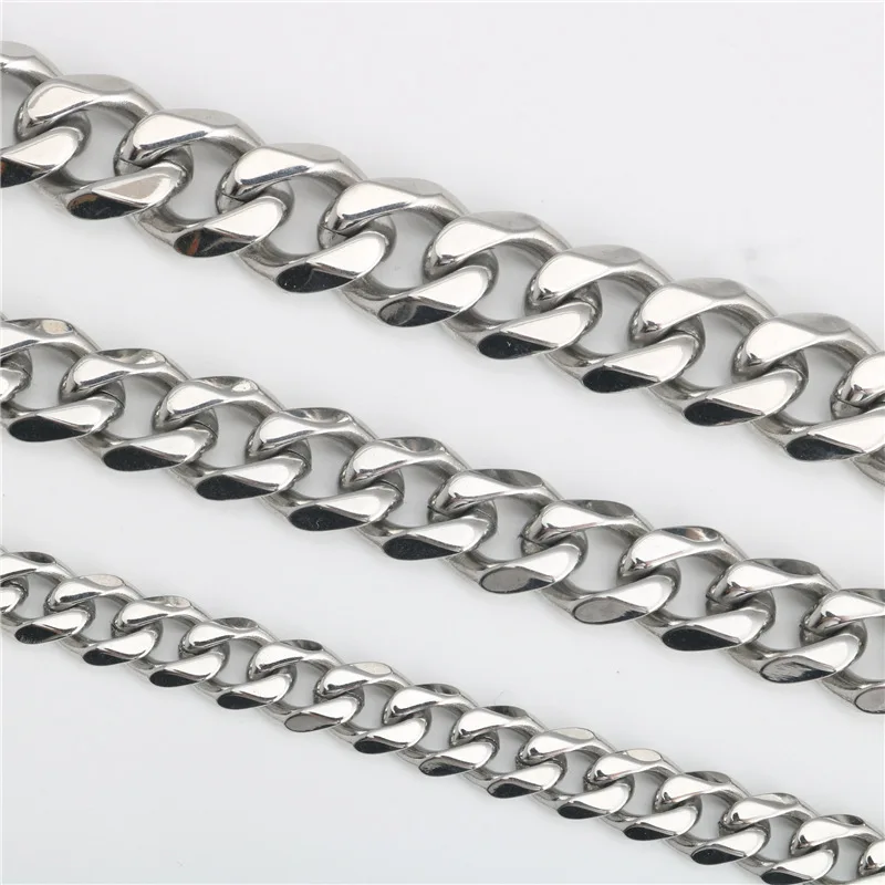 

Fashion single woven buckle six-sided polished titanium steel stainless steel hip-hop all-match bracelet hot sale