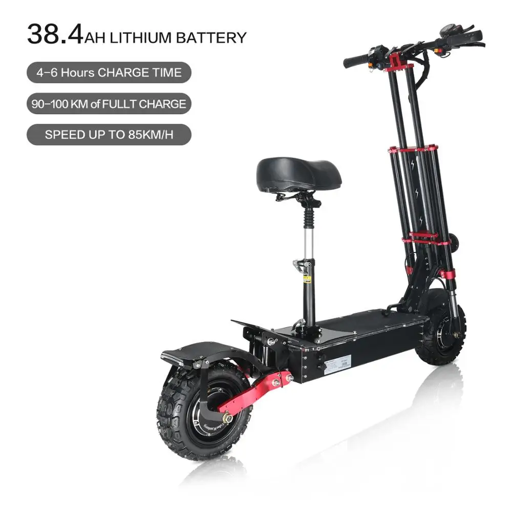 Электрический скутер дальнего действия дикий 2700 Вт Двойной Мотор 85 км/ч 11 дюймов