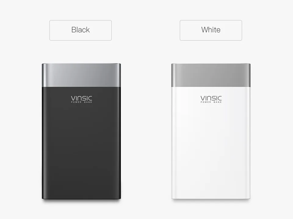 Vinsic 20000 мАч Быстрая зарядка QC3.0 внешний аккумулятор Двойной USB внешний аккумулятор для iPhone X samsung S9 Xiaomi Mi8