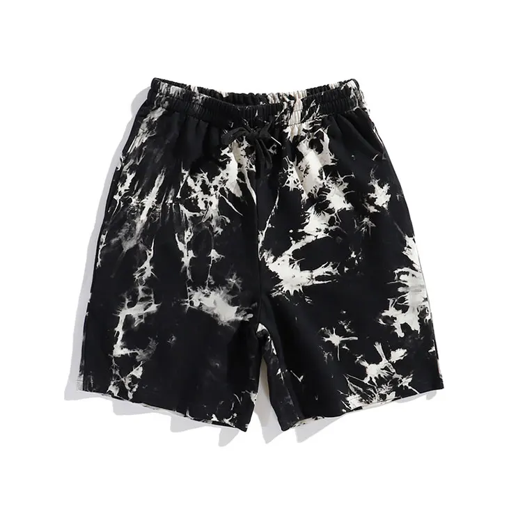 

Men's Summer Cotton Beach Relax Casual Short Pant Sweat Shorts Tie Dye Sweatpants Pockets Short Pants Plus Size