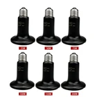 Керамический Излучатель, нагревательная лампа, Ранняя инфракрасная лампа черного цвета для рептилий, нагреватель для животных, керамический обогреватель