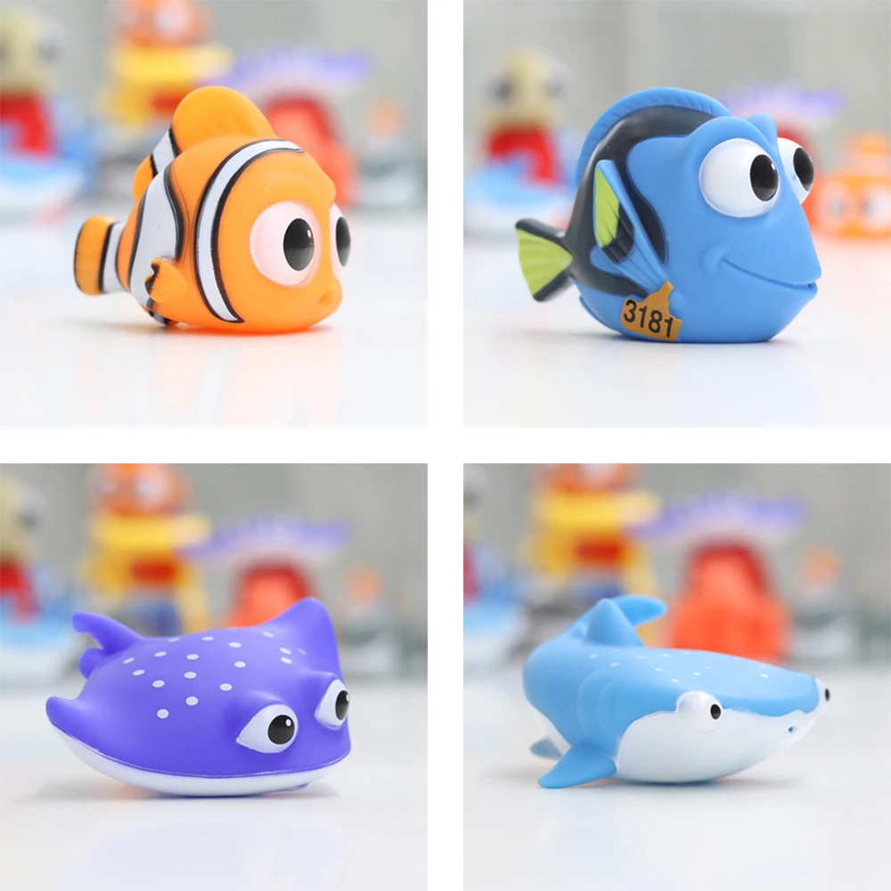 

Baby Bath Toys Finding Nemo Dory Float Spray Water Squeeze Toys Soft Rubber Bathroom Play Animals children Bath Clownfish Toy