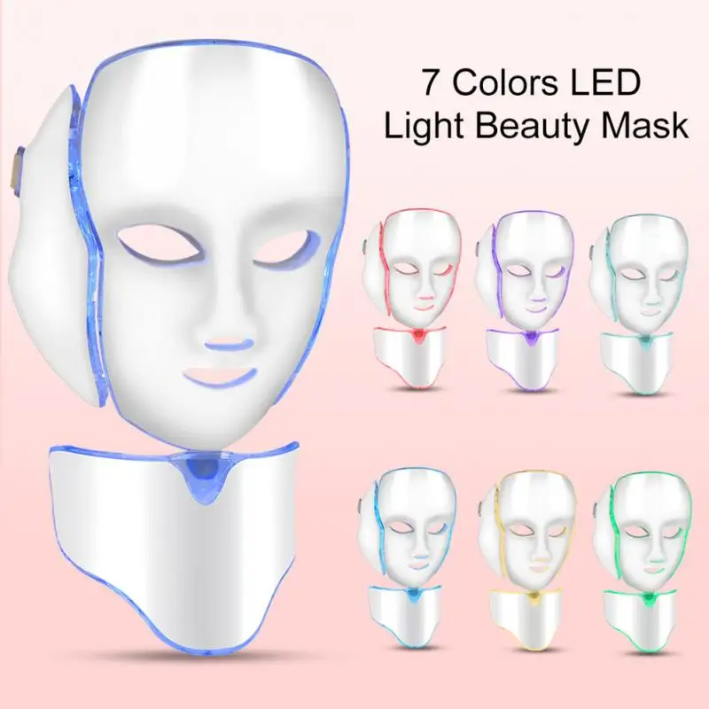 

7 Color Light LED Facial Mask Photon Tighten Pores Skin Rejuvenation Anti Acne Wrinkle Removal Therapy Beauty Salon Skin Care