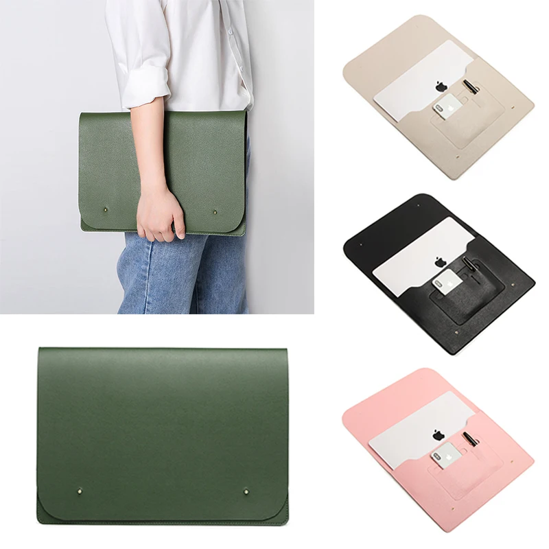 Простой чехол для ноутбука Macbook Tablet 11 12 13 3 14 15 6 дюймов Водонепроницаемый PU ноутбук