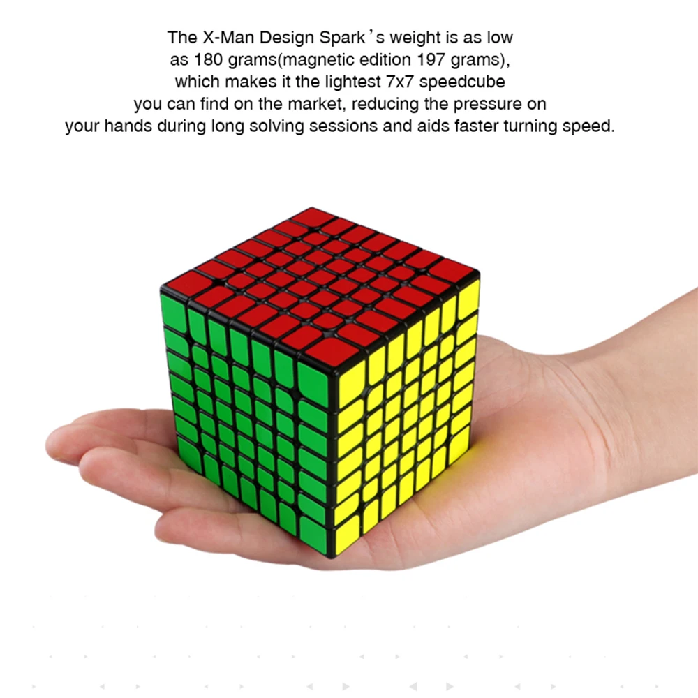 QiYi Магнитный 7x7x7 скоростной MoFangGe Spark 7x7 м для соревнований наклейка s Наклейка