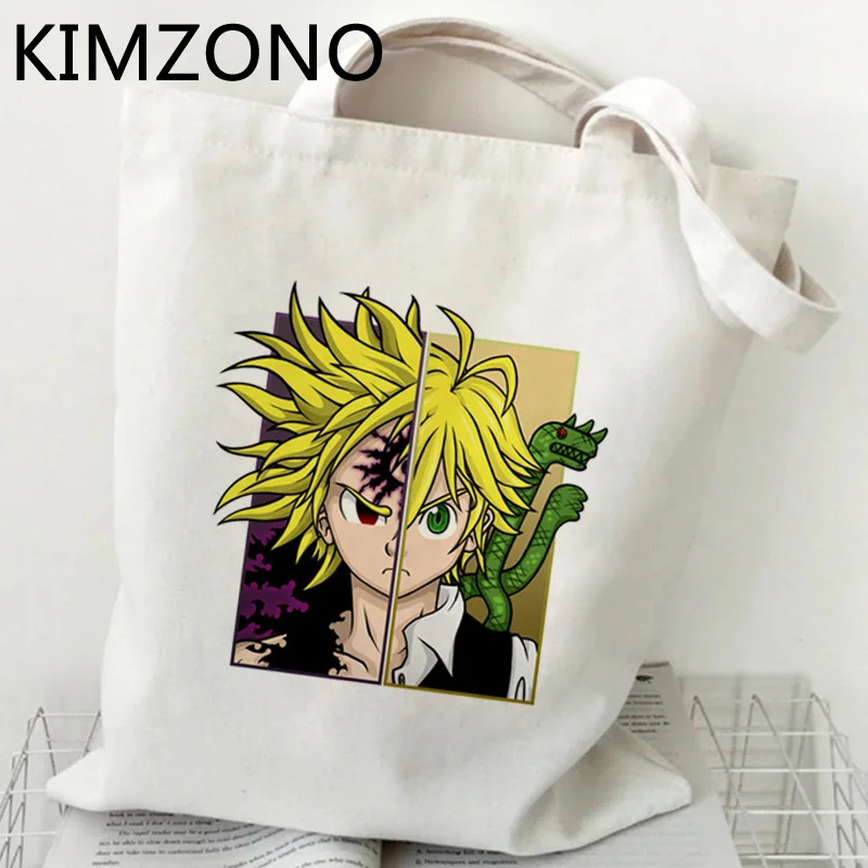 

Seven Deadly Sins shopping bag bolsas de tela jute bag shopping reusable bolsa tote bag tote foldable grab