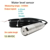 4 20ma rs485 liquid level transmitter 4 20ma stainless steel submersible water level sensor probe for river pool
