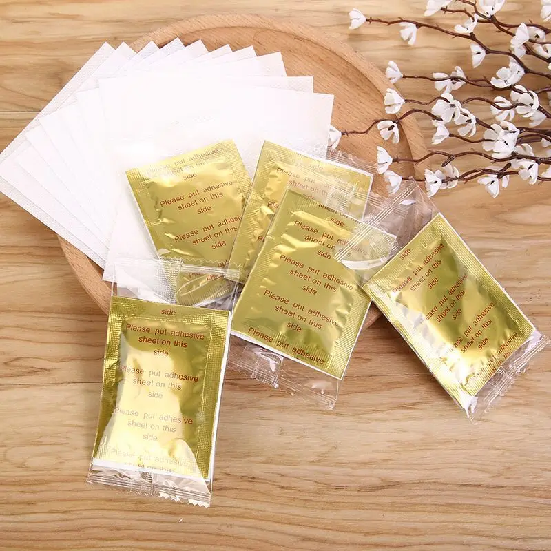 

100pcs Gold Premium Detox Foot Pads Organic Herbal Cleansing Patches Feet Care Accessory(100pcs Patches+100pcs Adhesives