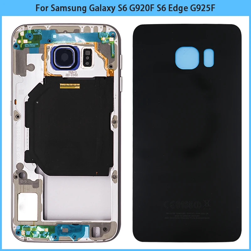 Металлический корпус для Samsung Galaxy S6 G920F Edge G925F средняя рамка Корпус ободок батарея