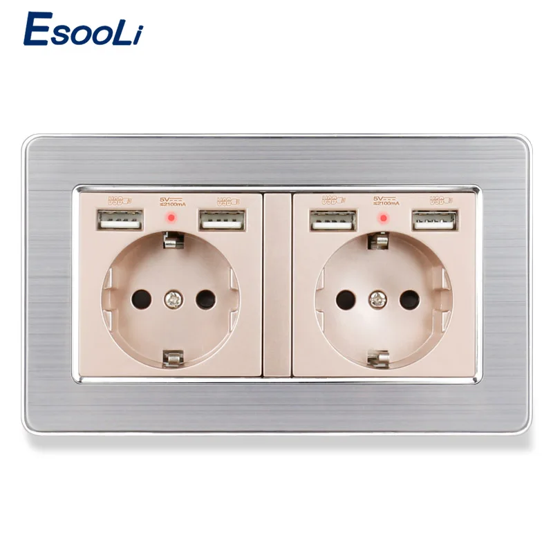 Esooli черный белый золотой 2 клавиши телефон с 4 USB портами для зарядки скрытый