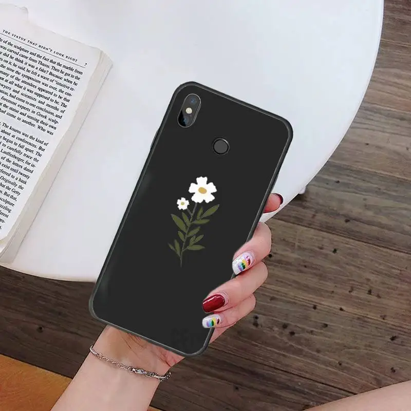 

Great Aesthetic Flower art Phone Case For Xiaomi Redmi mi note max 3 5 6 8 9 10 t S SE lite pro Soft Silicone Shell Cover Funda