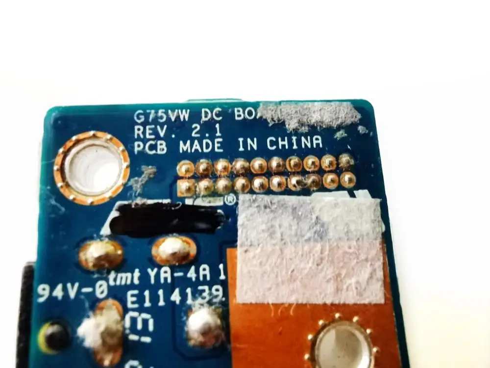 

Original for ASUS G75VW DC BOARD REV 2.1 tested good free shipping