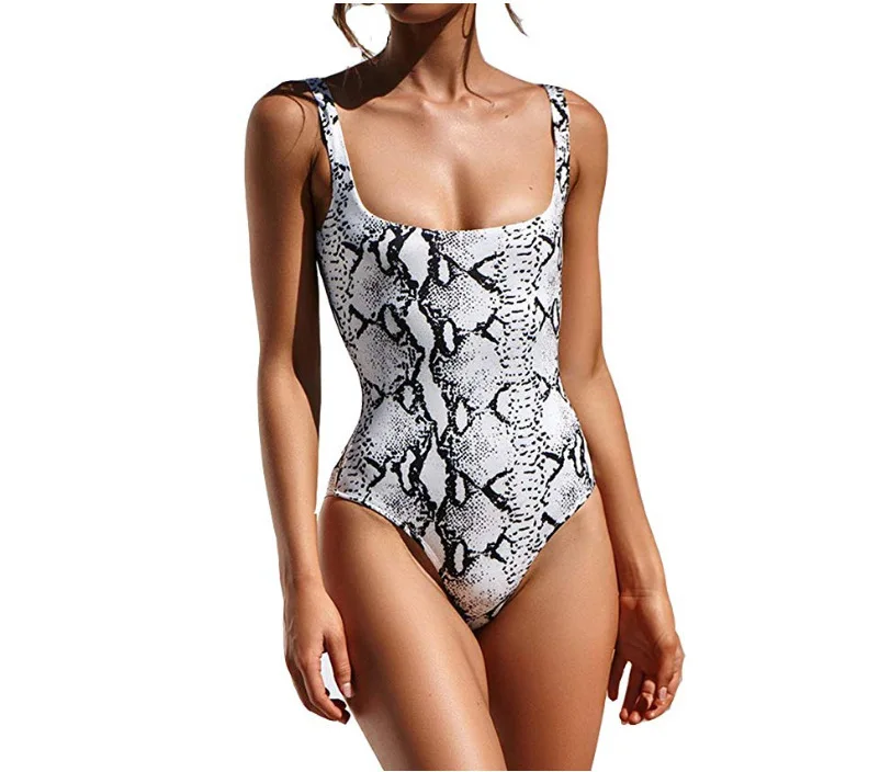 

Swimsuit Women One Piece Bathing Suit Sexy Bathing See Through 2021 New Swimming Naked Back Leopard Print Beach Casual Swimwear