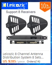 Leicozic 8 каналов усилитель Сигнала Антенна распределитель системы аудио РЧ дистрибьютор для записи интервью беспроводной микрофон