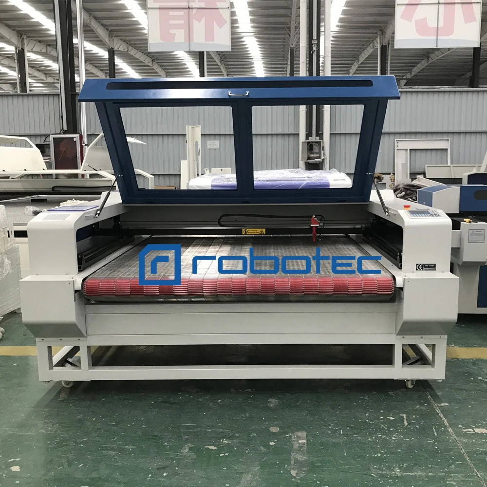 Тканевая одежда из ткани Текстильная CO2 автоматическая подача лазерной резки 1610