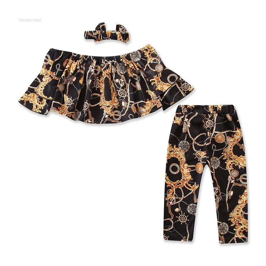 Детская одежда комплект с длинными рукавами для девочек Модный принтом 2020 | Мать