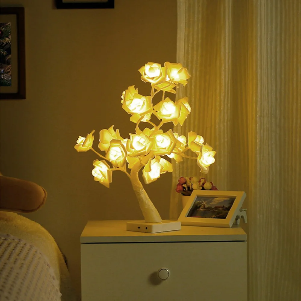 Книжные полки на День Благодарения лампа в виде Розы подарок день Святого