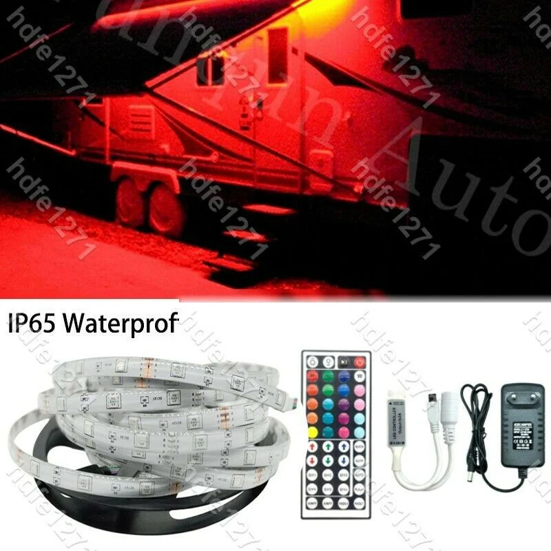 

Premium RV LED Awning Light Set -w/ IR Remote control 44 key RGB 16' 5050