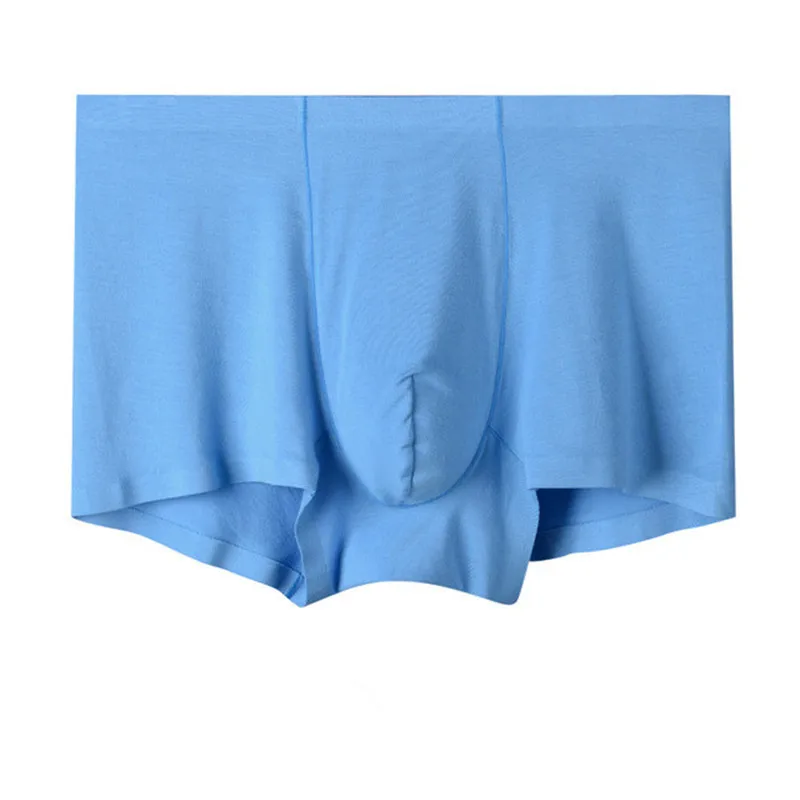 

Mens Seamless Boxer Shorts 40S Modal Homme Health and Antibacterial Middle Waist Underpants Extra Big Size L-4XL