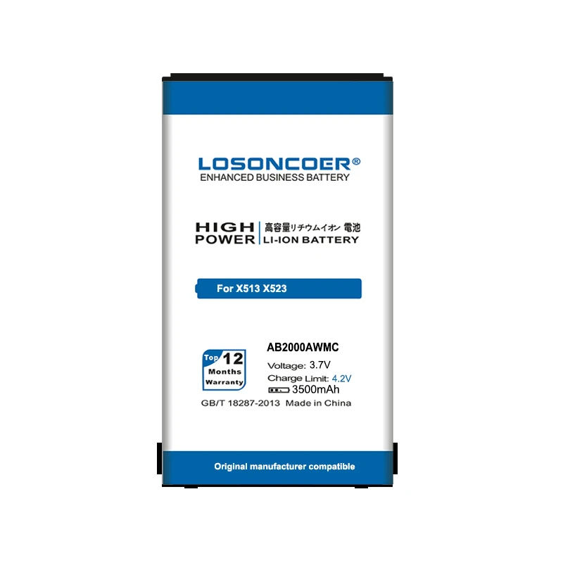 Аккумулятор LOSONCOER AB2000AWMC на 3500 мАч для PHILIPS Xenium X501 X513 X523 X130 X623 X3560 X2300 X333 | Мобильные