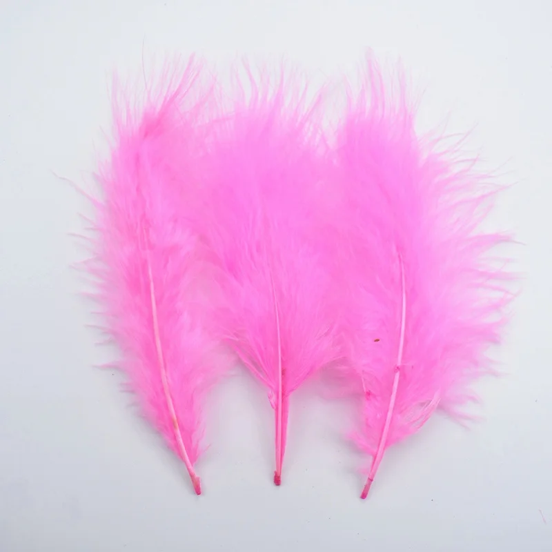 Hot Pink 20 шт/партия Перья Марабу индейки перо Белый фазан перья для ремесла перья для изготовления ювелирных изделий Свадебные Перья плащи - Цвет: Hot Pink