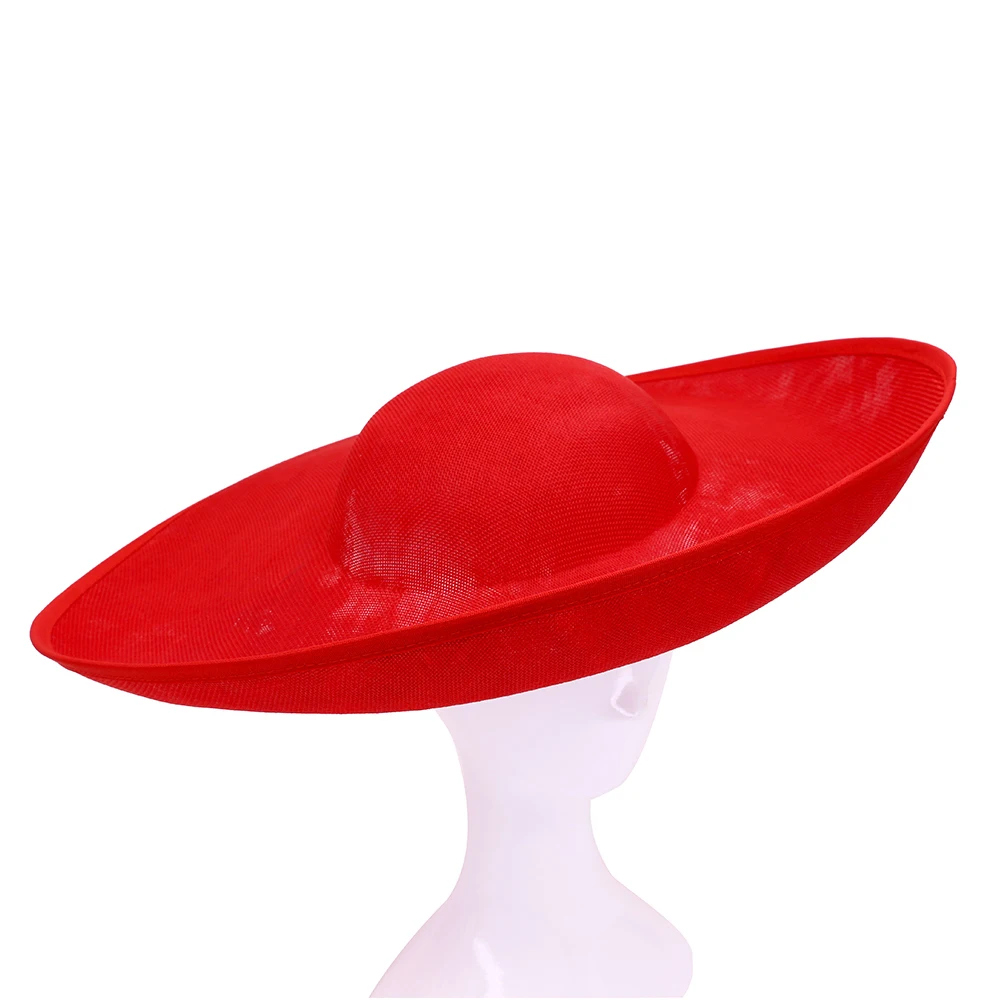47*47*5 см с приподнятыми краями очарование millinery sinamay для женщин вечерние свадебные