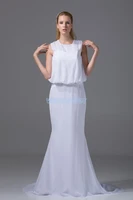 free shipping new fashion formal 2014 vestidos de noiva hot gowns for plus size women estidos white long chiffon evening dresses