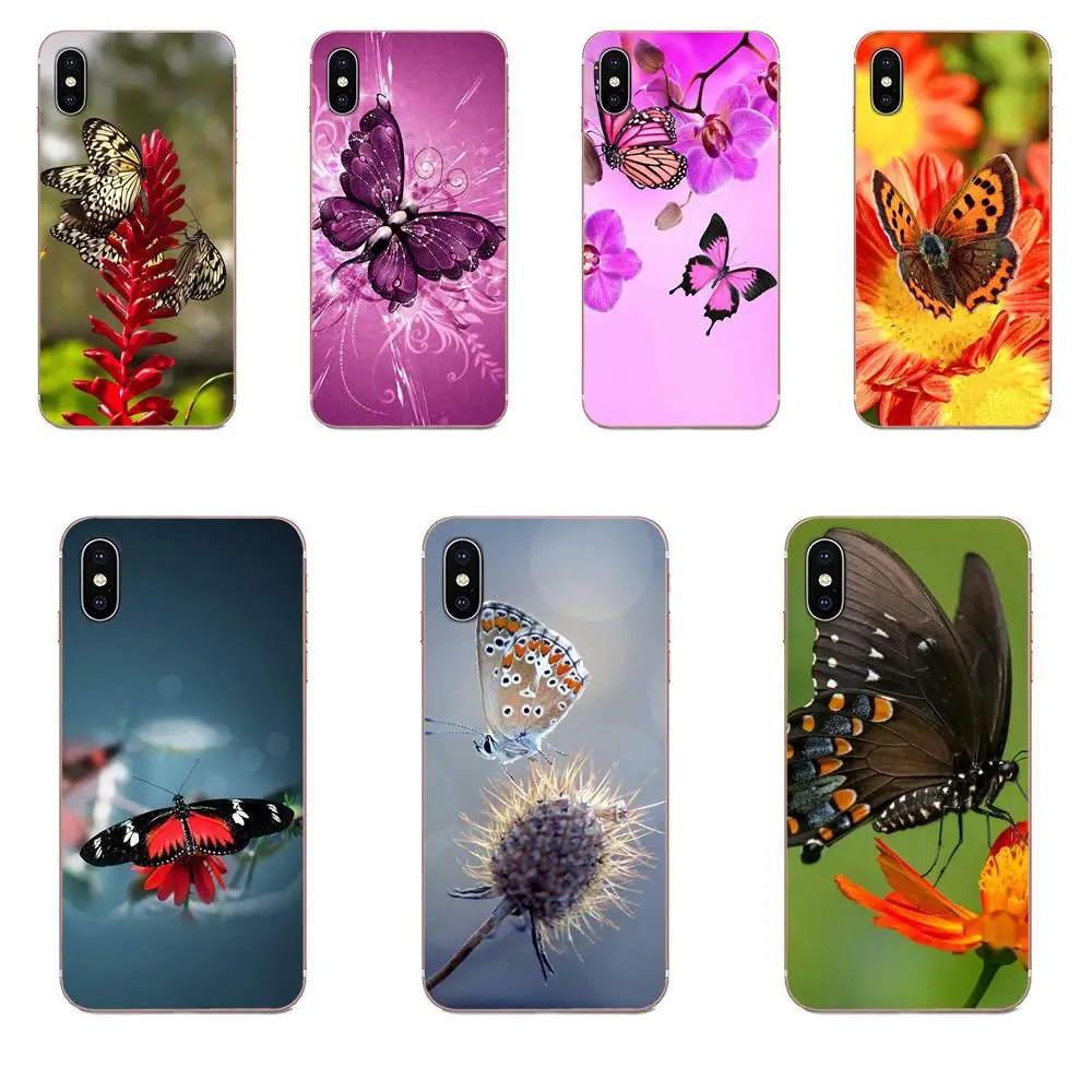 Прекрасный цветочный рисунок бабочки TPU для Huawei P7 P8 P9 P10 P20 P30 Lite Mini Plus Pro Y9 Prime P Smart Z 2018 2019.