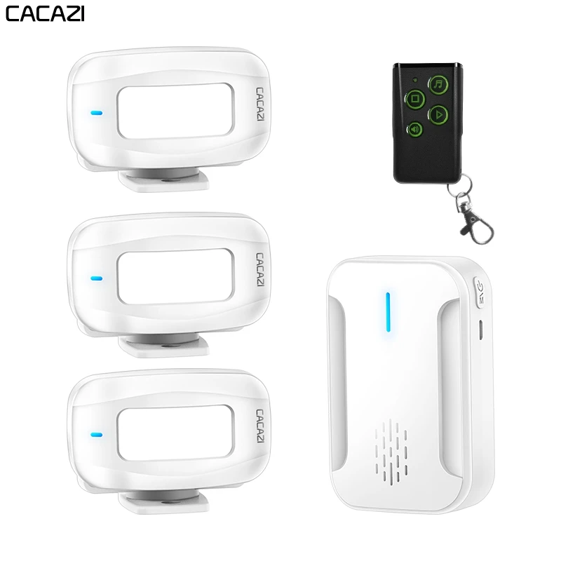 Беспроводной дверной звонок CACAZI ИК-инфракрасный датчик движения дистанционное