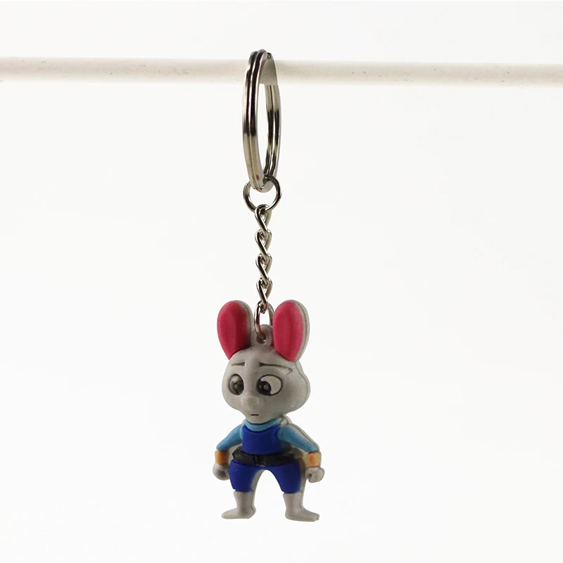 6Pcs/Set Disney Zootopia Cartoon Figure Nick Judy Keychain Creative Cute Fox Rabbit Fashion Bag Pendant Car Key Chain Accessorie on - 6 шт./набор, Дисней Зверополис Комикс Фигурка Ник Джуди Брелок Творческий Милый Лисица Кролик Мода Подвеска Для Сумки и К