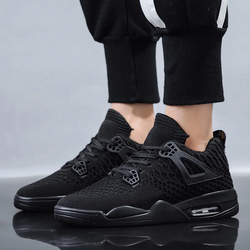 Зимняя Мужская дышащая повседневная обувь высокое качество нескользящие