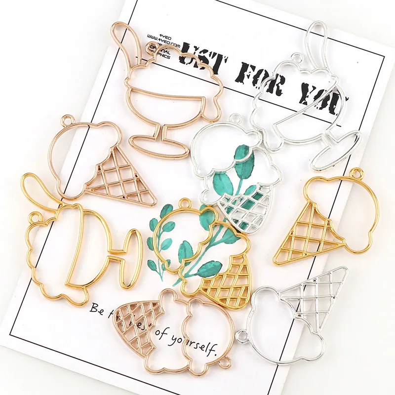 3 шт./компл. мороженое открытый ободок рамки Кулон Кабошон Установка УФ смола