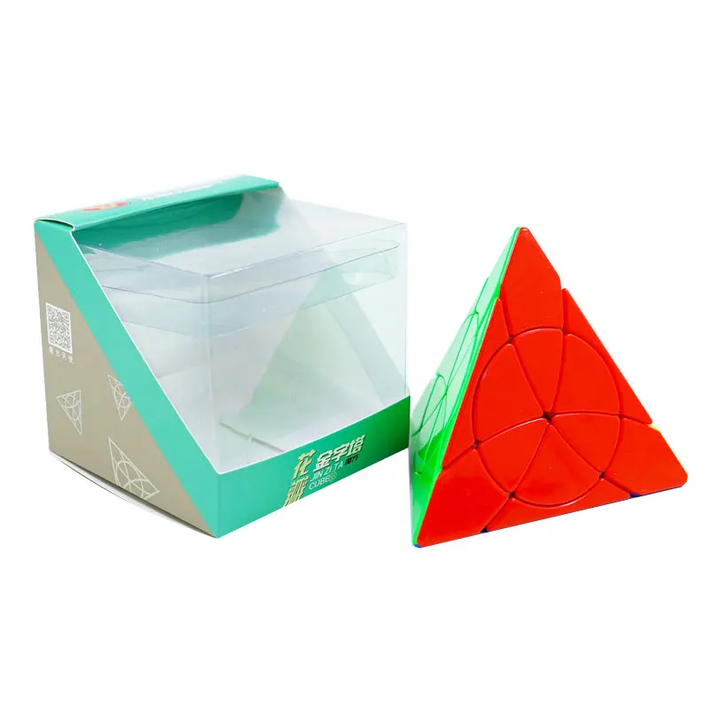 YJ лепесток Пирамида лист Волшебные пирамиды кубик Stickerless Yongjun треугольник