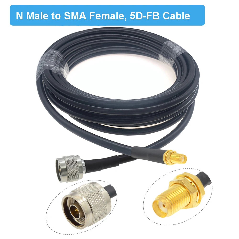 

RP-SMA Male to N Female Jack RF Adapter Pigtail 5D-FB Cable 50Ohm 5DFB RF Coaxial Extension Jumper Cord 1m 5m 10m 20m 30M