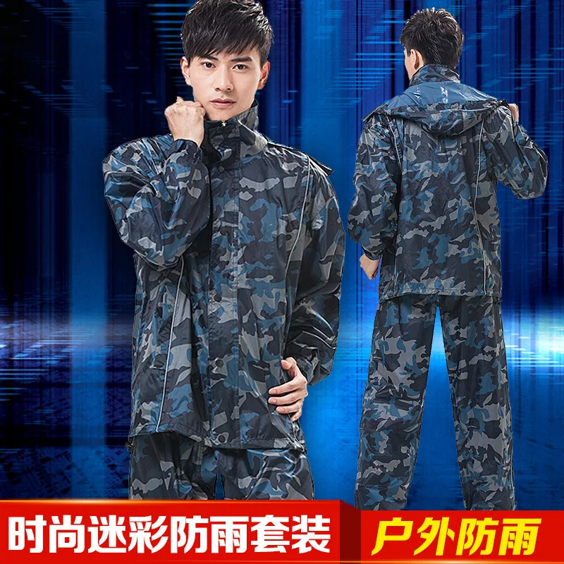 

Пеший Туризм пончо мотоциклетный дождевой костюм модный плащ для мужчин Водонепроницаемый Открытый военный Moto отдых брюки Regenjas бытовой ...