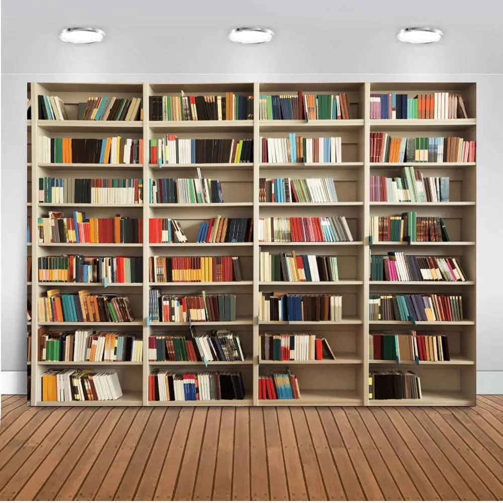

Grunge Library Bookshelf Books Photography Backgrounds Photo Backdrops Study Room Decor Photophone Portrait Photozone Photocall