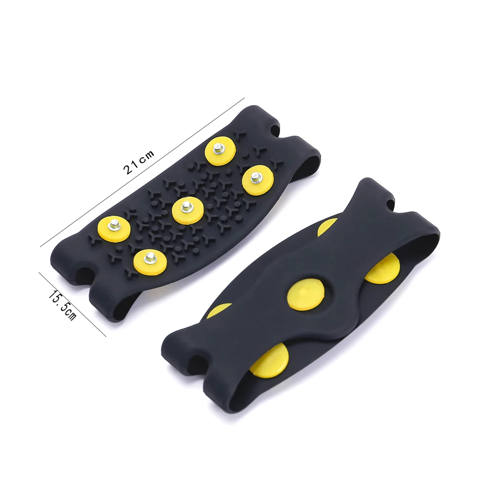 1 pair 5-Stud Snow Ice claw Climbing Anti Slip Spikes Grips Crampon Cleats Shoes Cover for women men Boots size 35-43 | Обувь