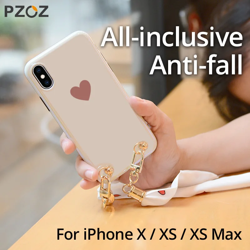 Чехол для телефона PZOZ ремешок iPhone X XS MAX XR ударопрочный защитный чехол с защитой от