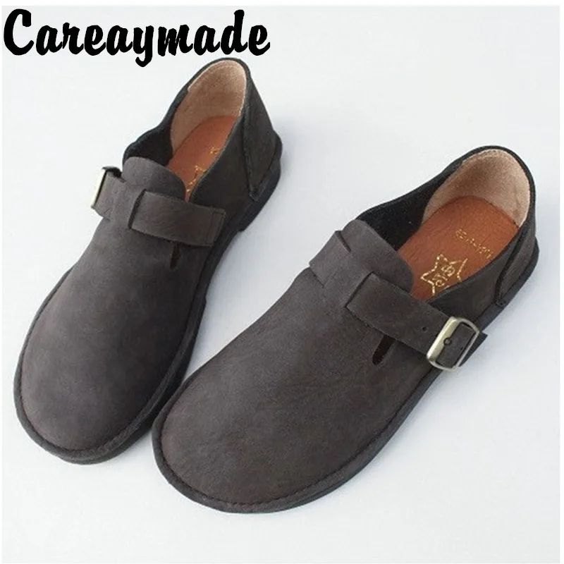Careaymade Весенняя новая полностью кожаная ретро Винтажная обувь ручной работы с