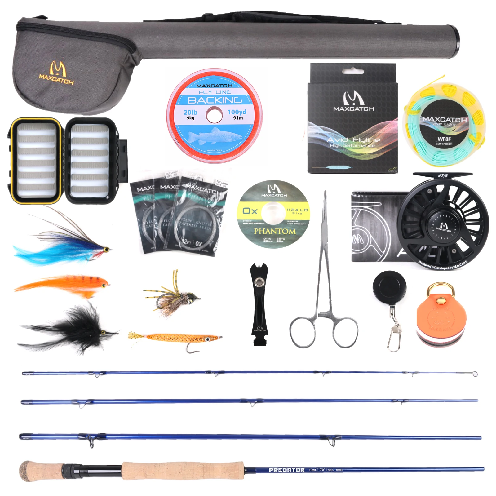 Maximumcatch Maxcatch для морской рыбалки полный комплект Удочка 8 12wt алюминиевая катушка с