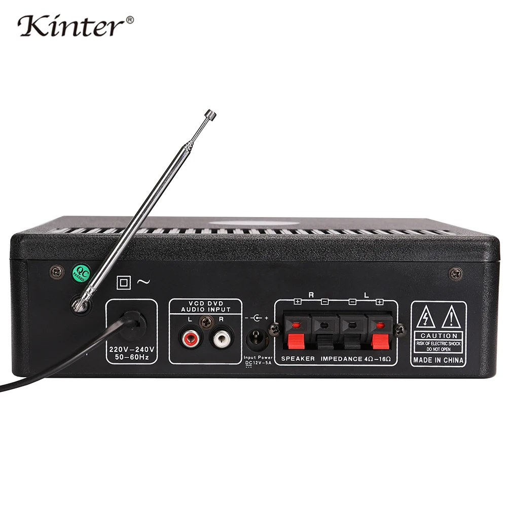 Kinter 006 усилитель караоке аудио 2 0 канал 30 Вт Питание AC и DC12V с USB SD FM радио