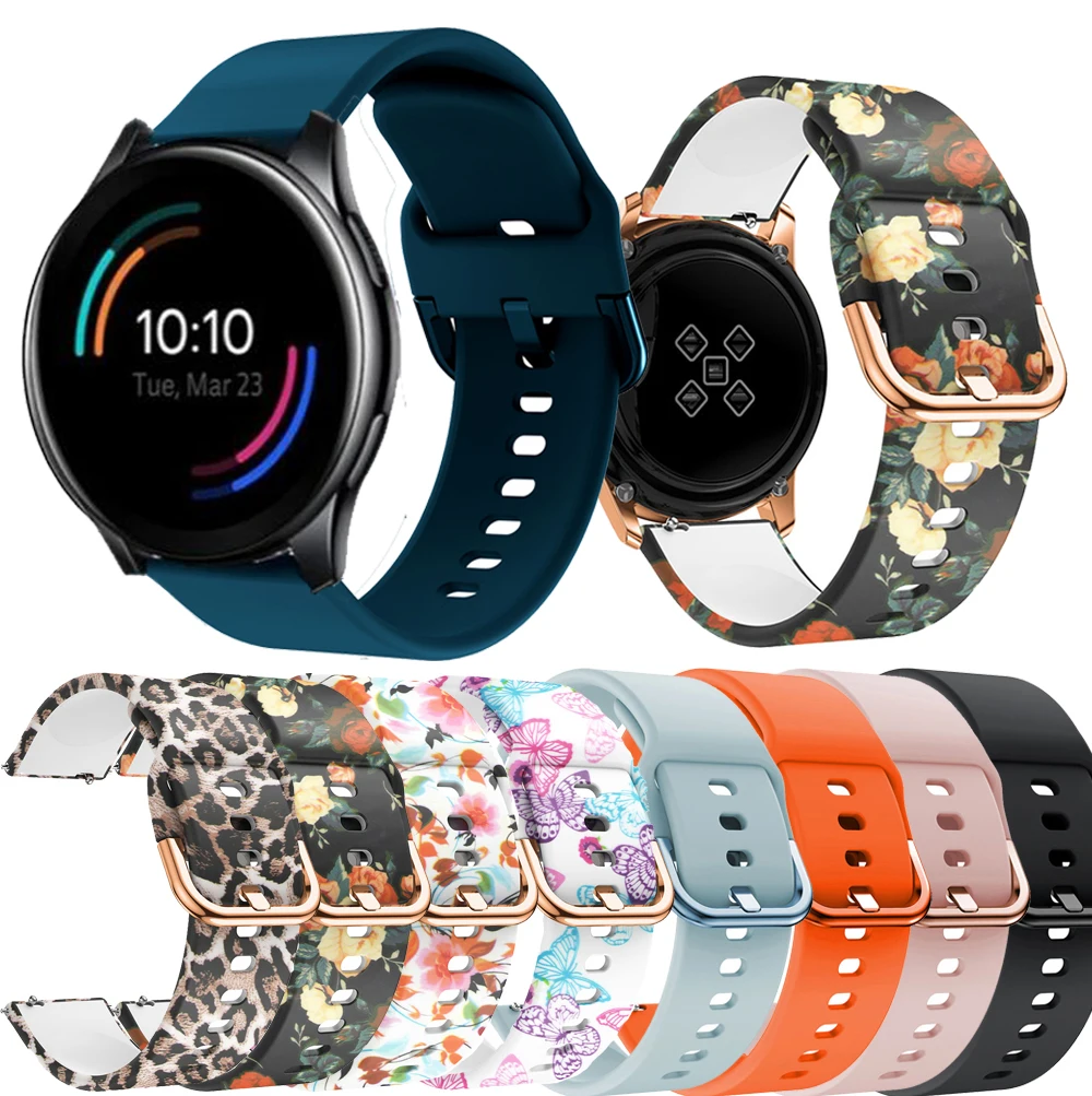 

Silicone Wrist Strap For OnePlus Watch 46mm Replacement Bracelet For Samsung Gear Sport S3 Smart Watch for One Plus Watch correa
