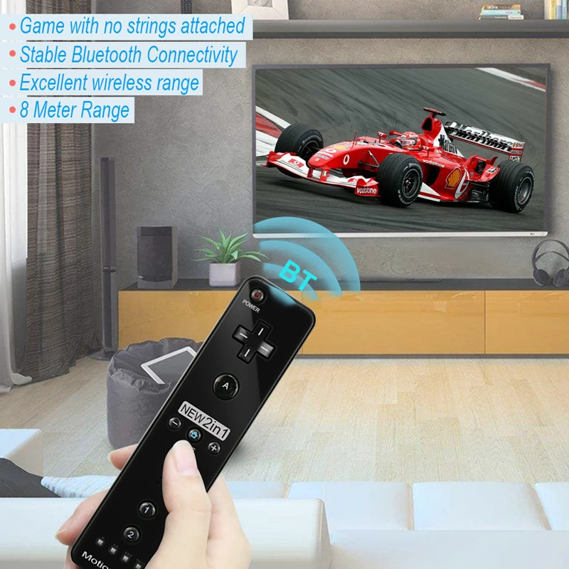 2 в 1 пульт дистанционного управления Nunchuk Combo Встроенный MOTION PLUS для kingd для wii контроллер с защитный силиконовый чехол