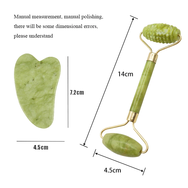 2 шт. Нефритовый роликовый массажный Набор для лица | Красота и здоровье