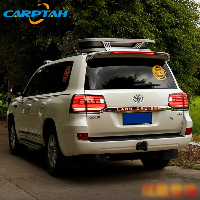 

Car LED Taillight Tail Lights For Toyota Land Cruiser 200 2016 - 2020 Rear Lamp DRL + Dynamic Turn Signal + Reverse + Brake LED