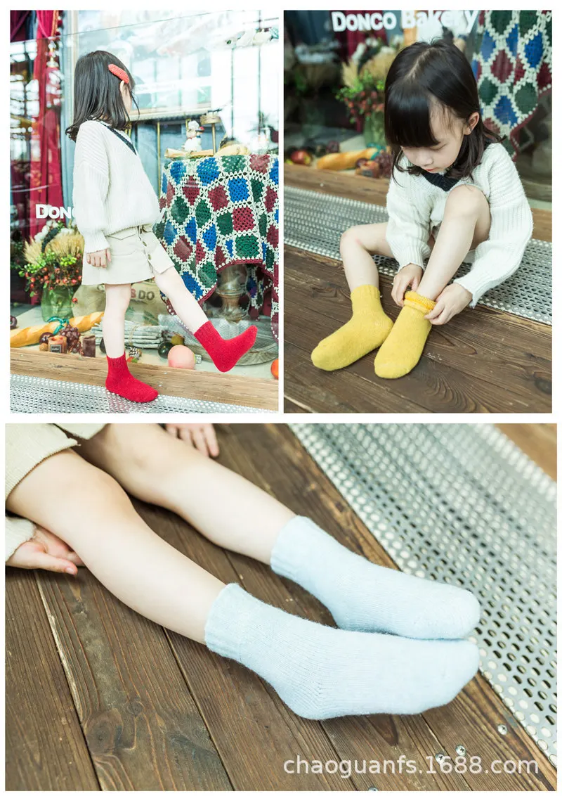 Шерстяные плотные детские носки спортивные зимние мягкие теплые для детей От 0 до