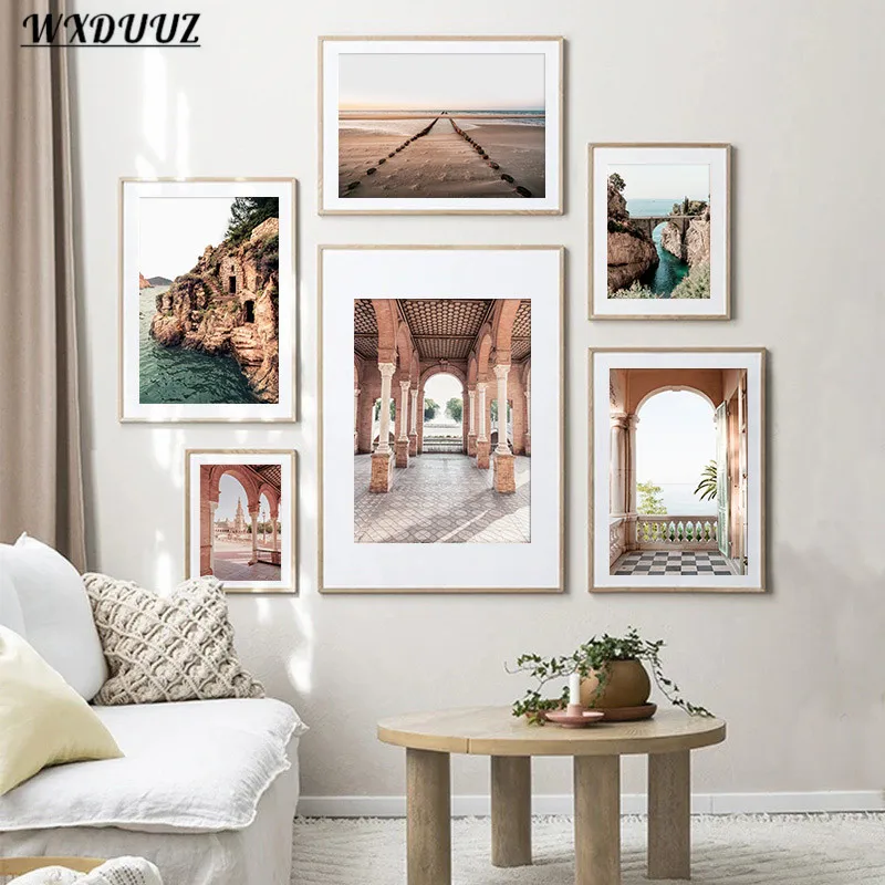 Известный Архитектура пейзаж картины скандинавский Арт Декор плакат качество