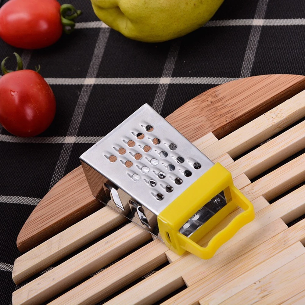 

4-Sided Grater For Dining Table Vegetable Fruit Decorat Slicer Stainless Steel Planer Outdoor Portable Cooking Kitchen Tool