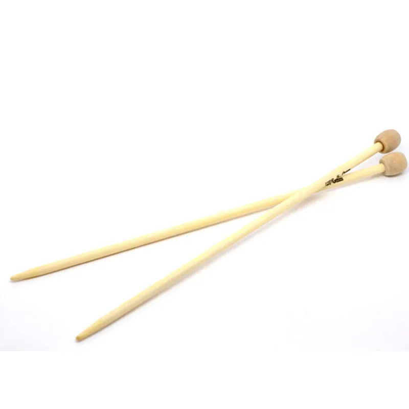 

2pcs US Size 8/5mm Single Needles Bamboo Hand Sewing Crochet Hooks Carbonized Knitting Needles Needlework Crafts Tools 23cm Long